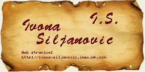 Ivona Siljanović vizit kartica
